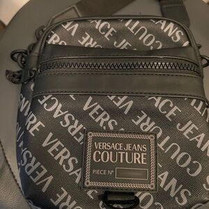 Versace Jeans Couture Black Logo Crossbody Bag